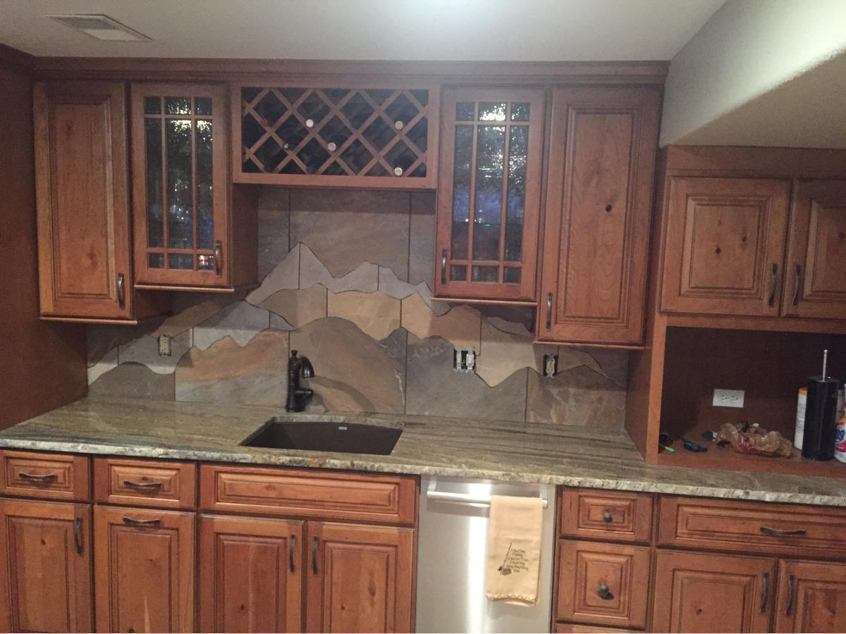 Custom tile work: Rocky Mountain Backsplash